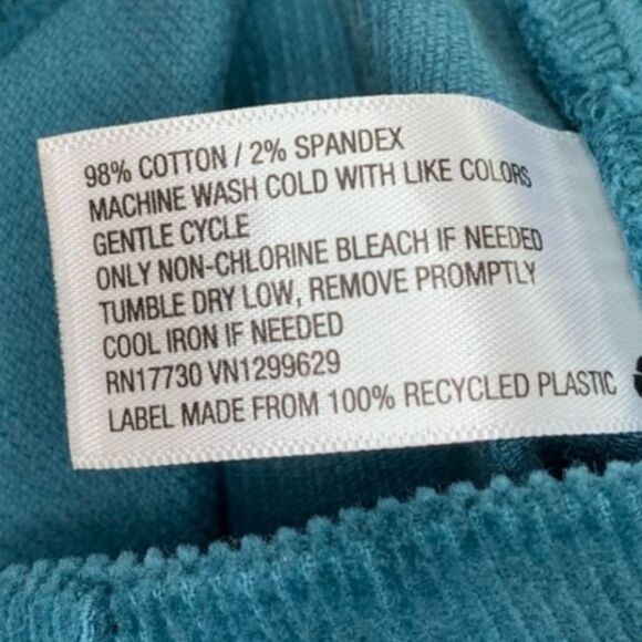 Wild Fable Women's  Button-Front Corduroy Mini A-Line Teal  Skirt NWT Size 00 - Picture 6 of 10